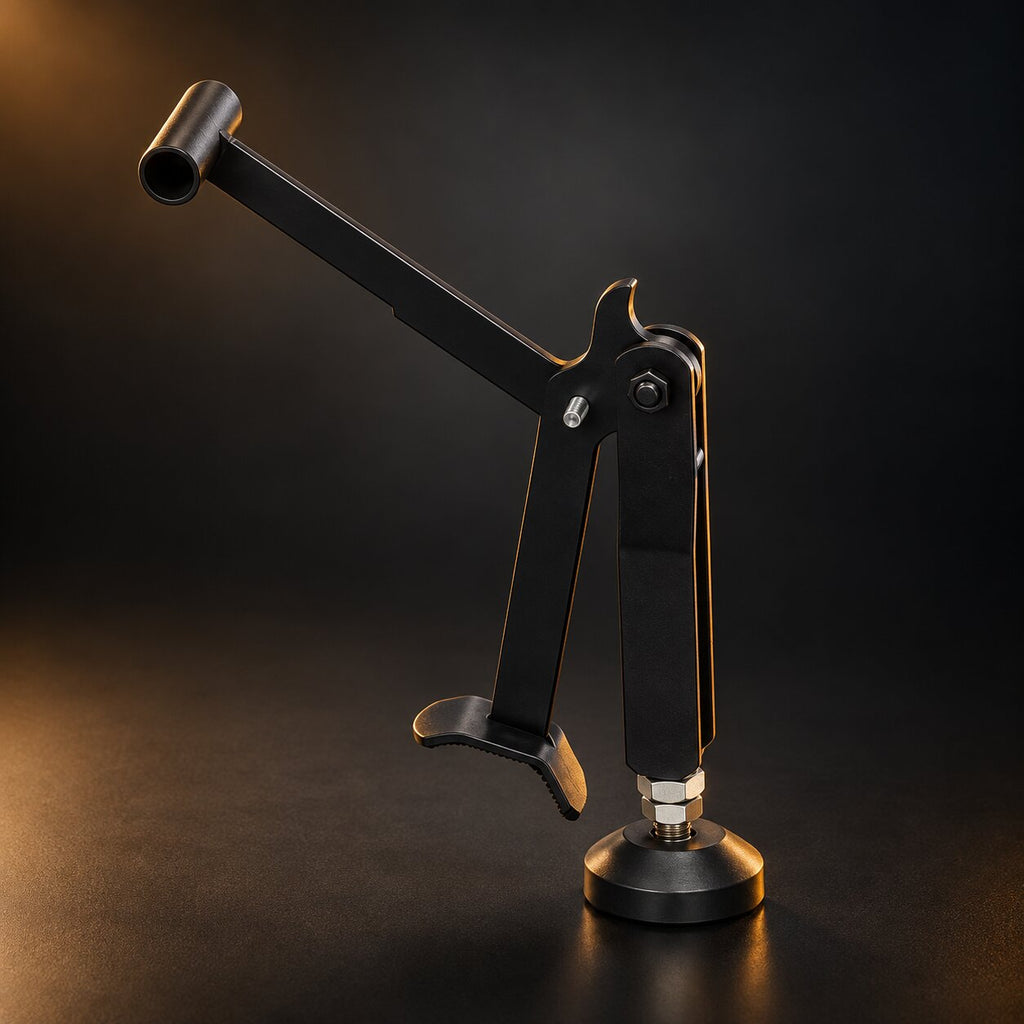 Béquille d'atelier moto à levier — réglable 31 à 38 cm